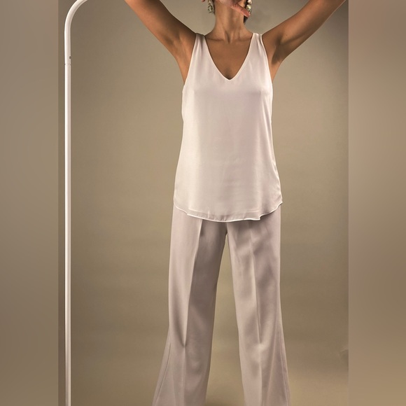 ZARA | White Camisole V-Neck Flowy Top | US Small - Picture 6 of 15